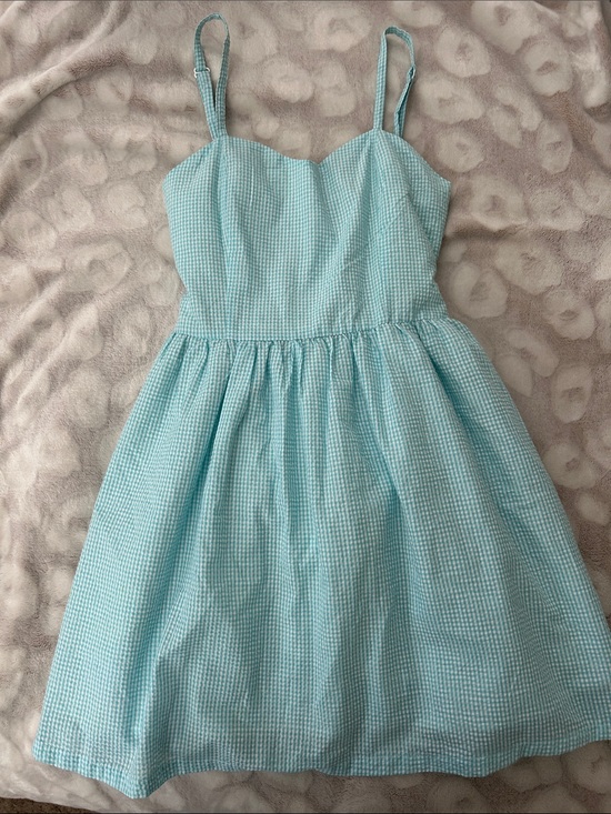 Peach Love California Dresses & Skirts - Peach Love California Teal Blue Gingham Sundress